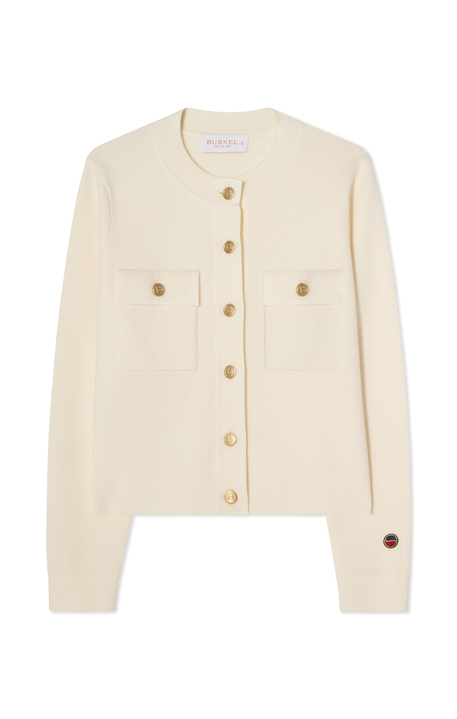 Allie Solid Cardigan Ecru