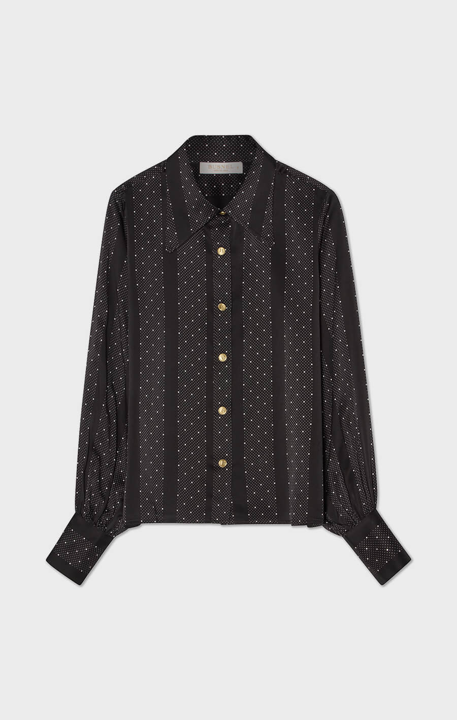 Anita Silk Blouse Black/Ecru