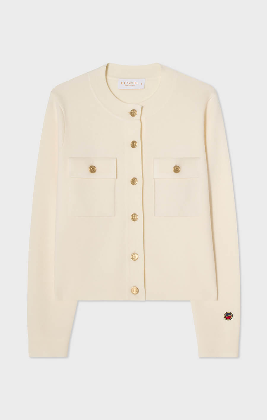 Allie Solid Cardigan Ecru