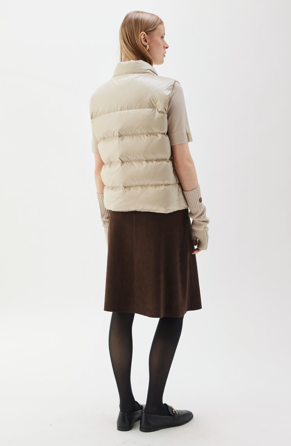 Amy Down Vest Light Beige