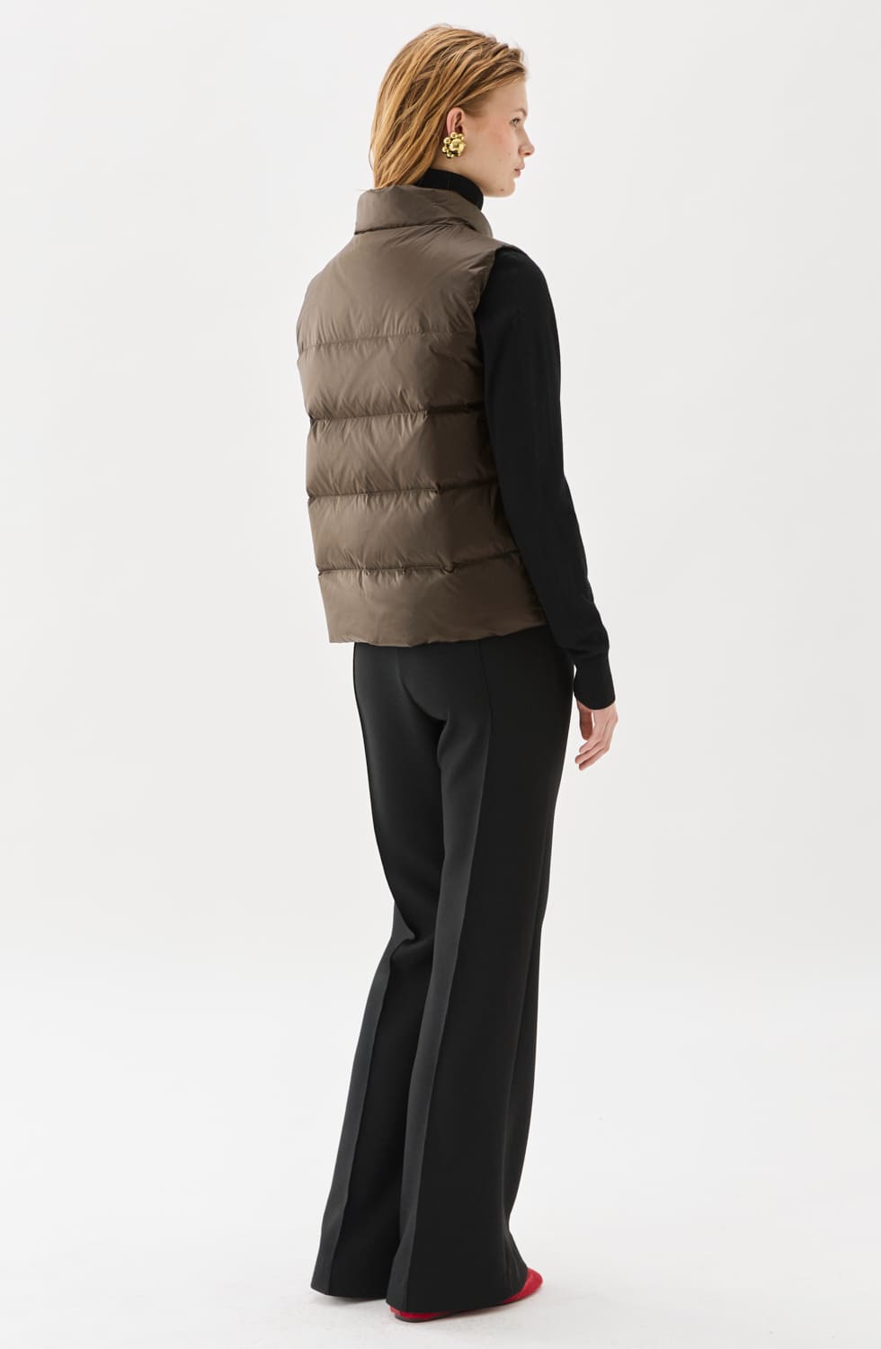 Amy Down Vest Brown
