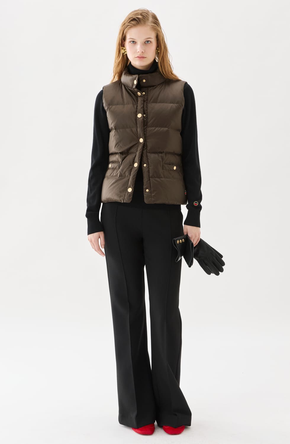 Amy Down Vest Brown