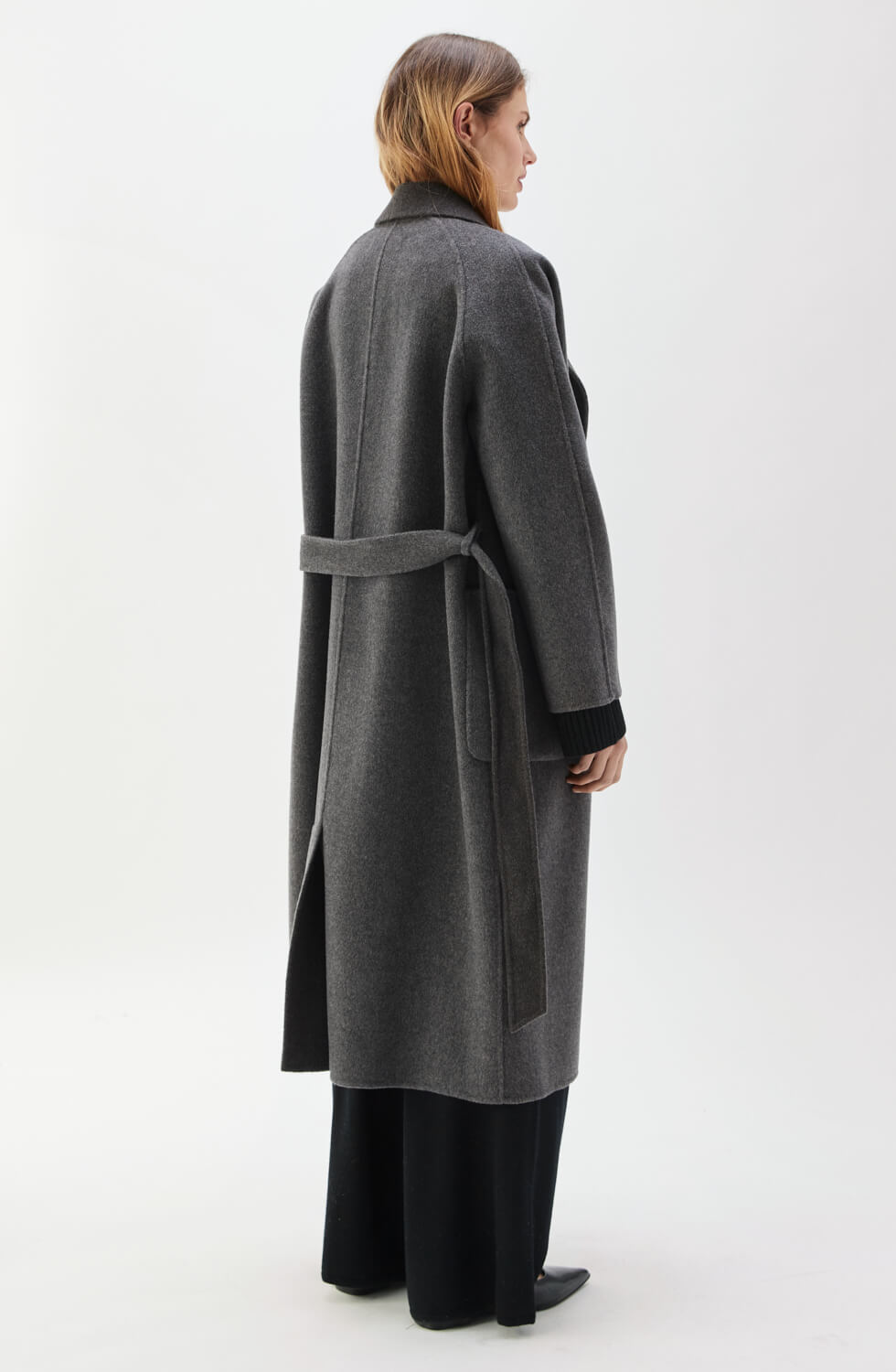 Angela Double Face Coat Antracite