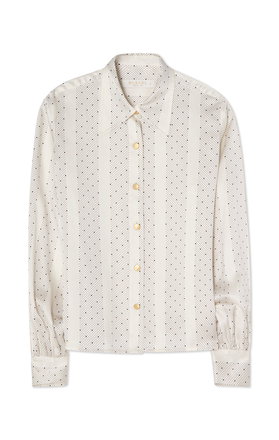 Anita Printed Blouse Ecru/Black