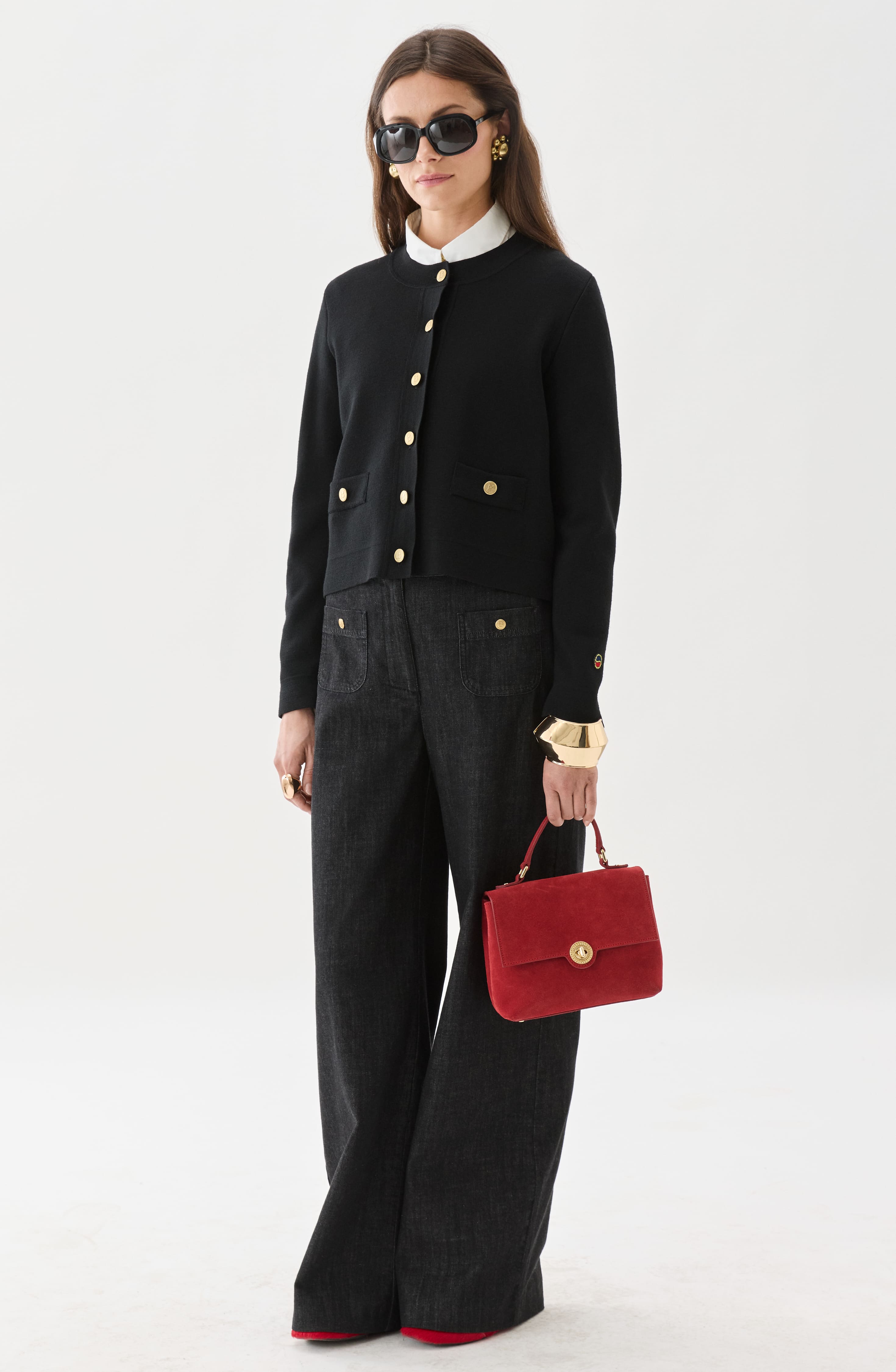 Aria Merino Wool Cardigan Black