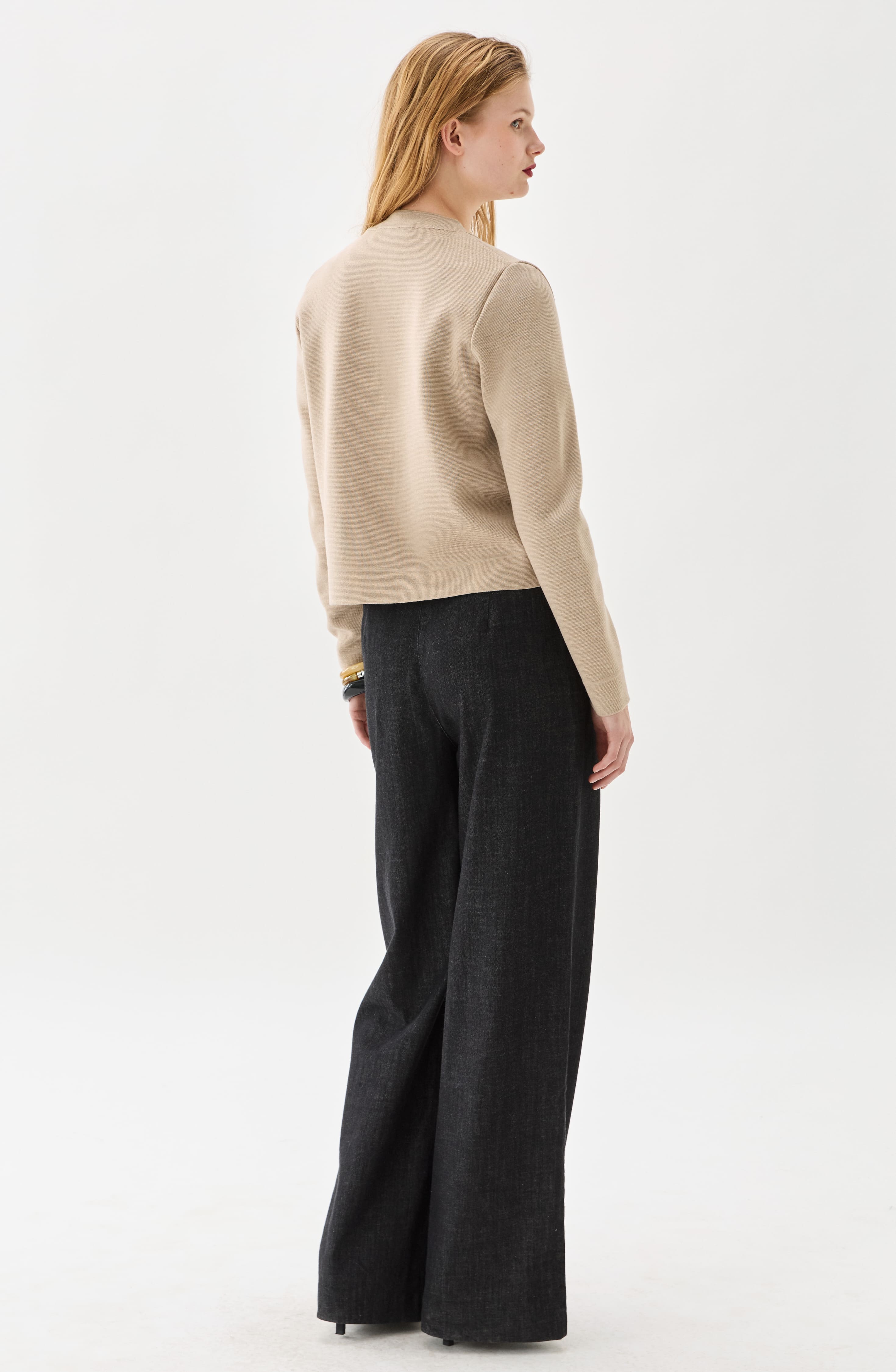 Aria Merino Wool Cardigan Oat