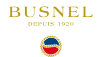 Busnel logo golden rope logo blue and red