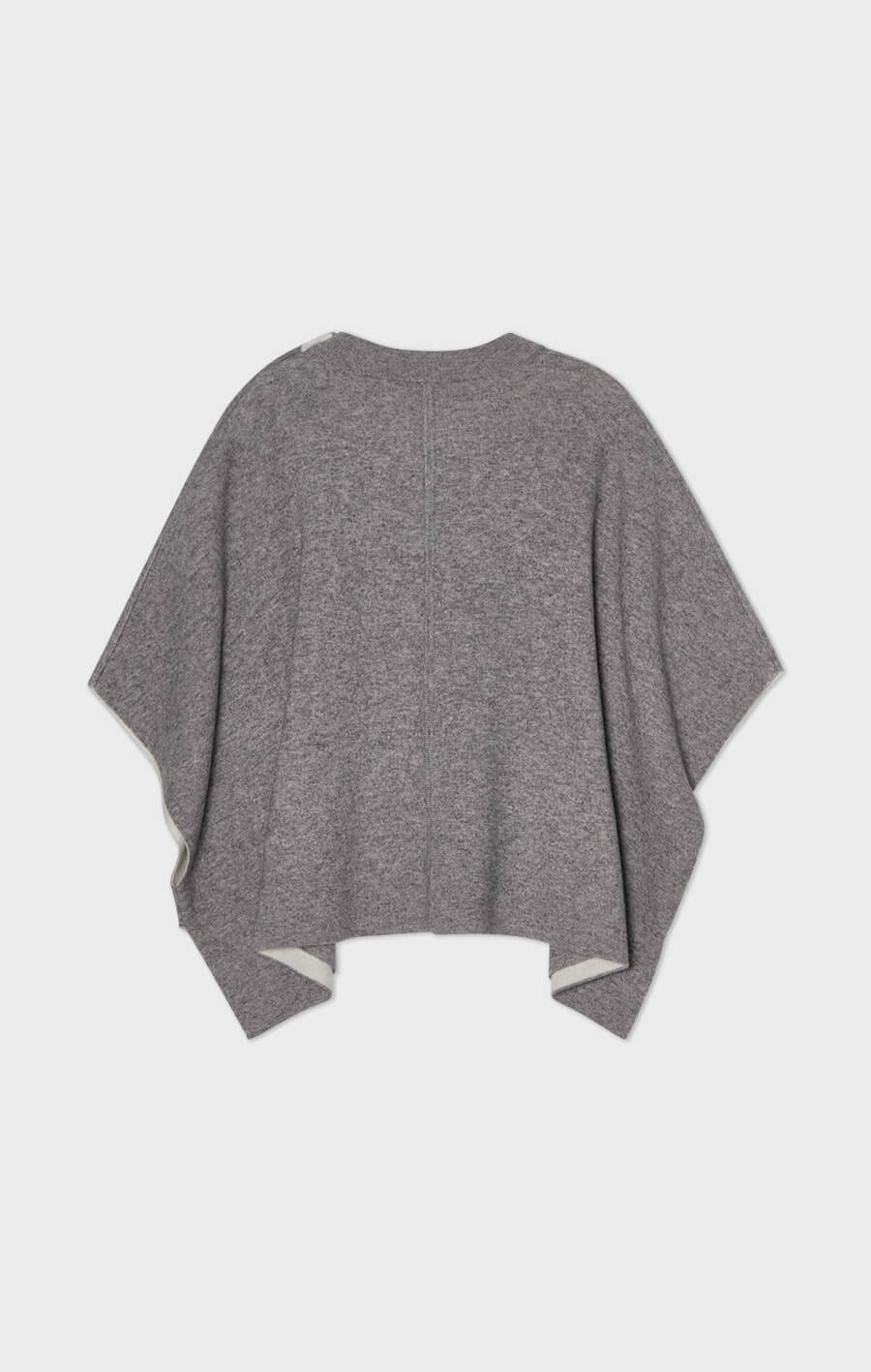 Coco Sweater Poncho Light Grey/Ecru