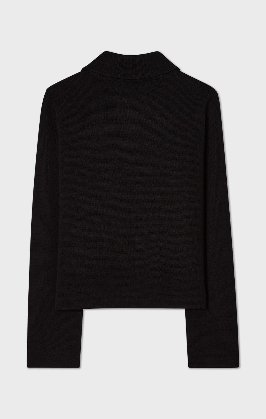 Catherine kort stickad jacka i ull svart