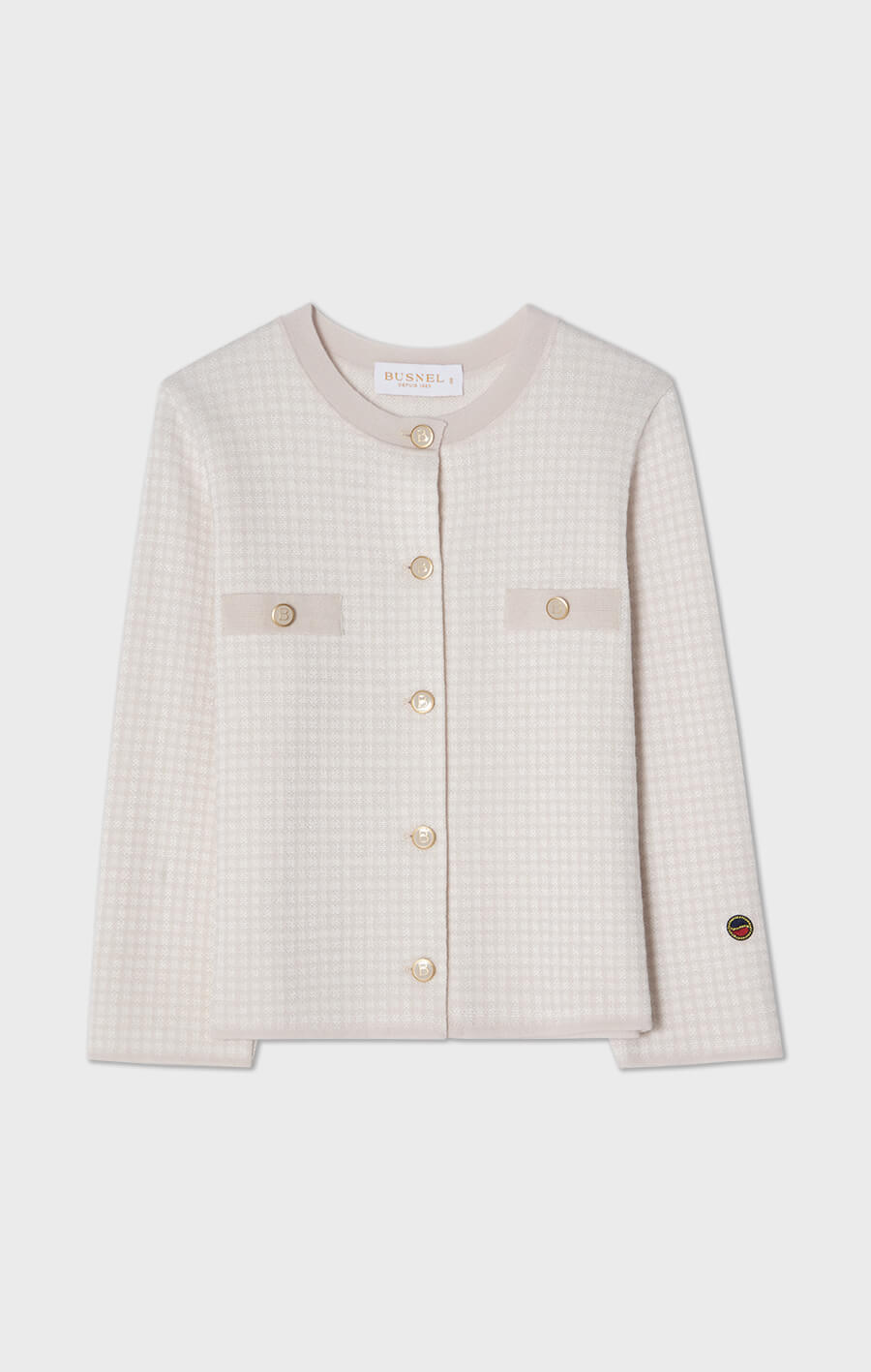 Elle Short Jacket Pepita Light Rose