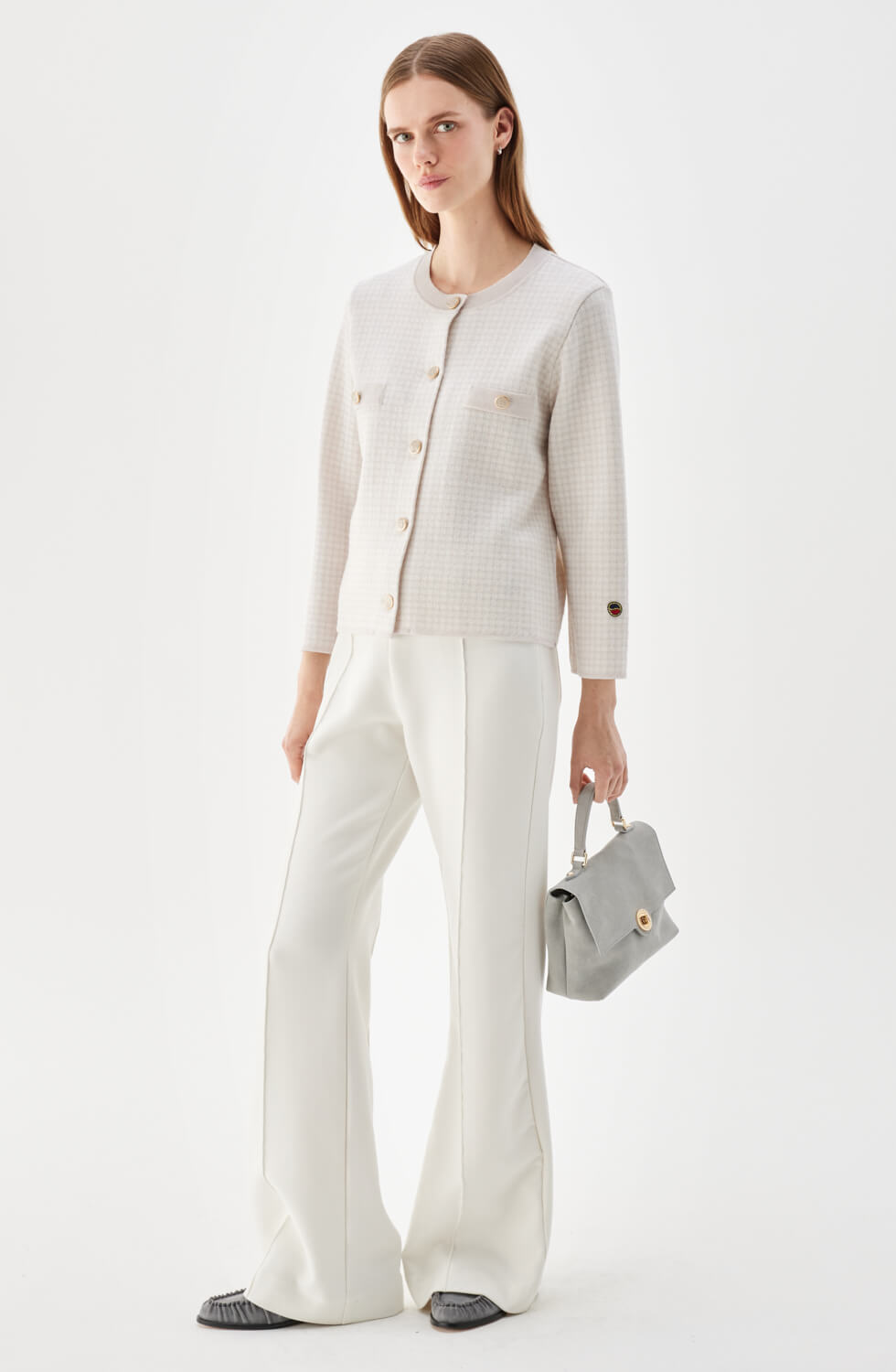 Elle Short Jacket Pepita Light Rose