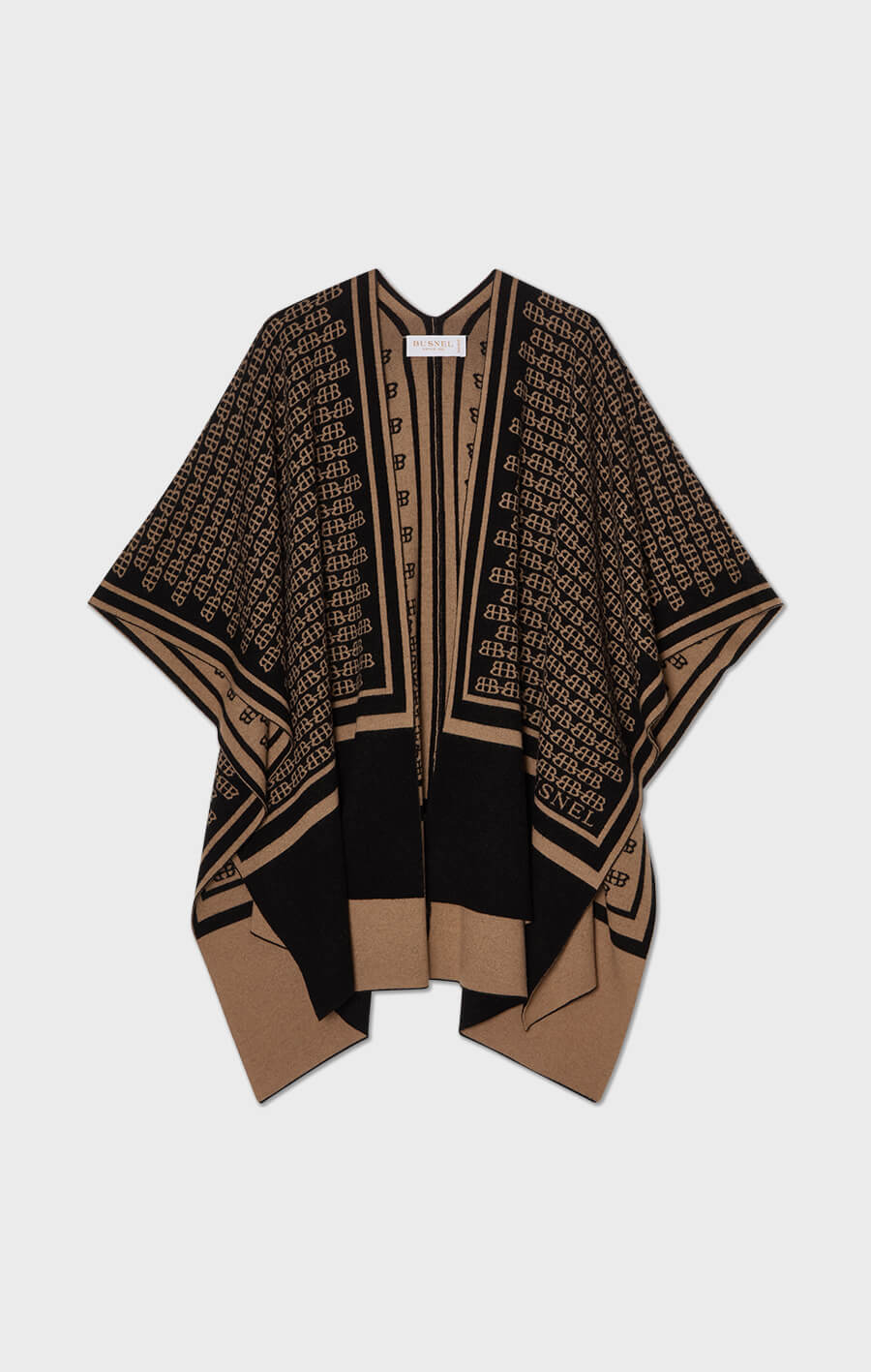 Garnette Poncho Black/Salty Caramel