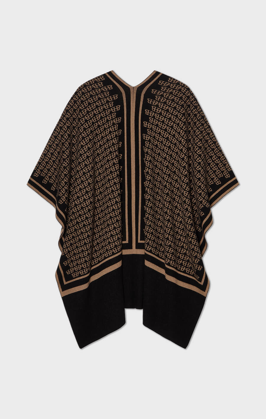 Garnette Poncho Black/Salty Caramel