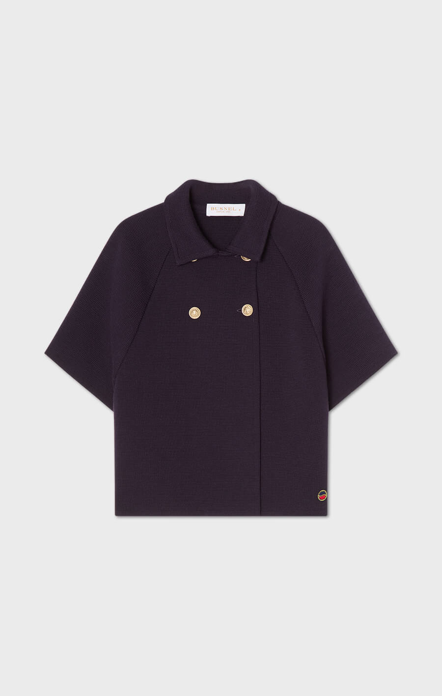 Gertrude Short Wool Cape Prune