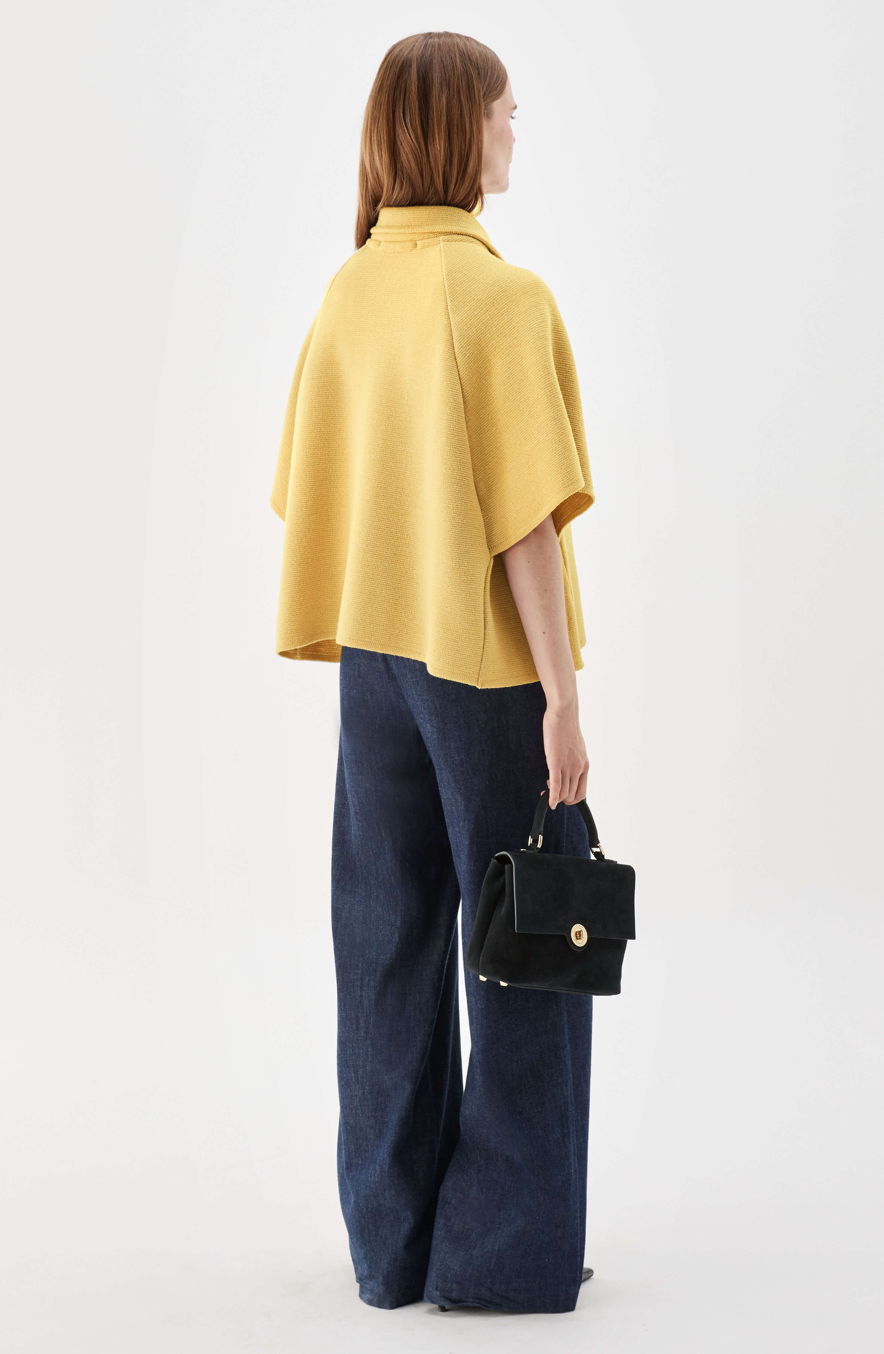 Gertrude Short Wool Cape Royal Yellow