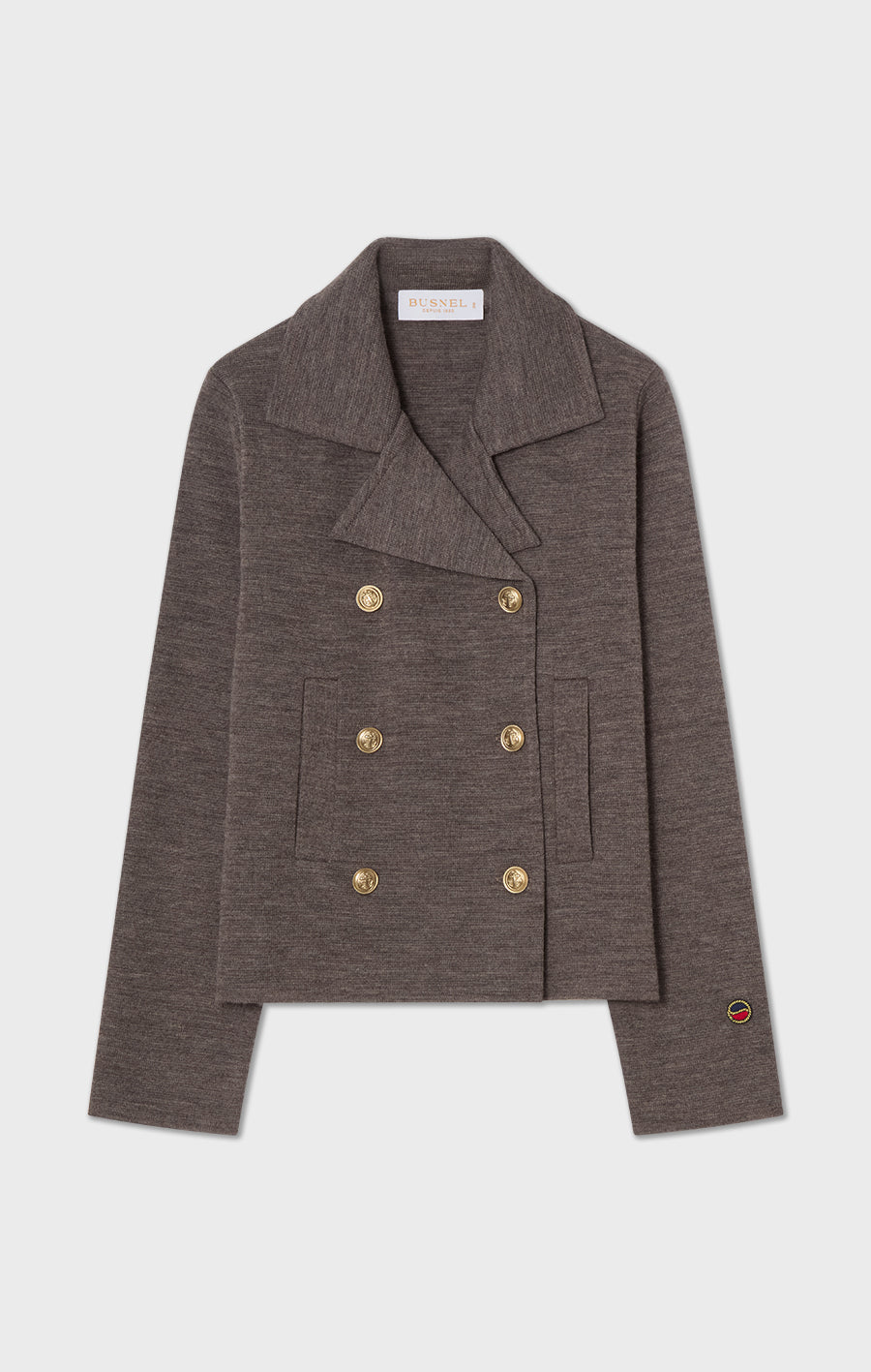 Indra Knitted Wool Jacket Mole