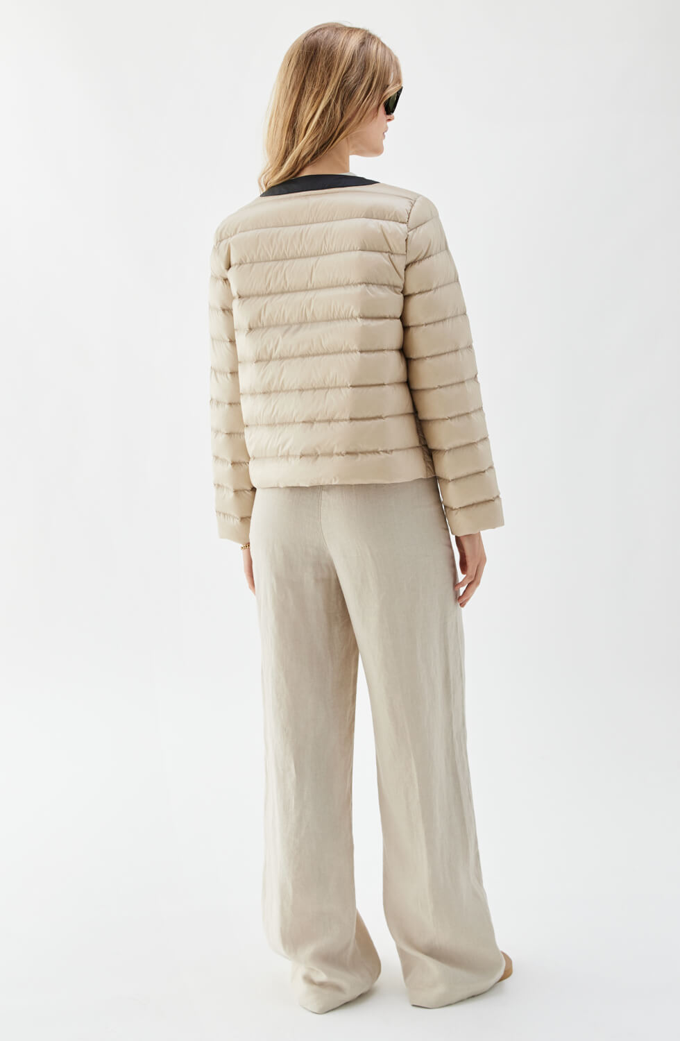 Ida Contrast dunjacka Ljus Beige/Svart