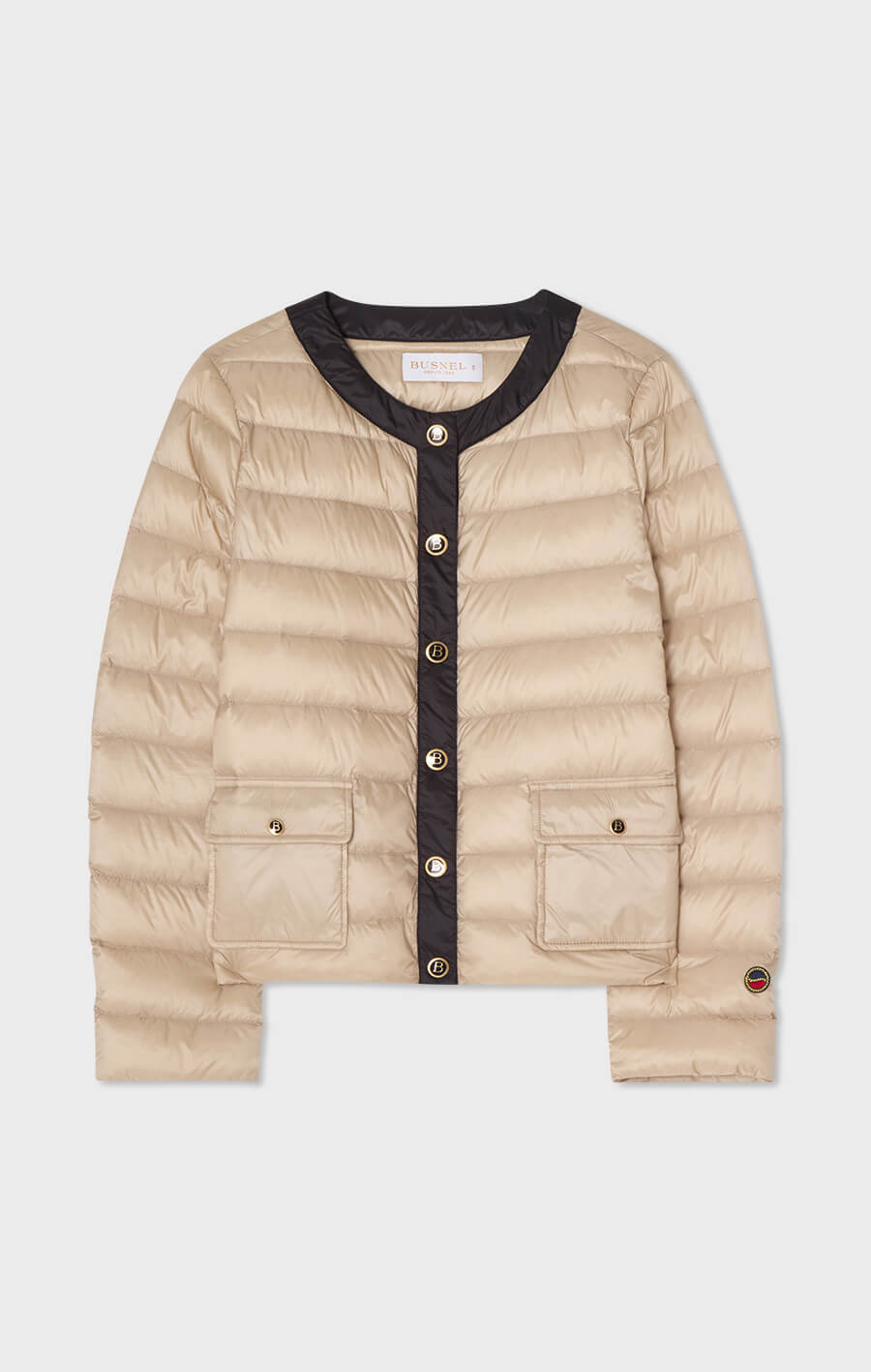 Ida Contrast dunjacka Ljus Beige/Svart