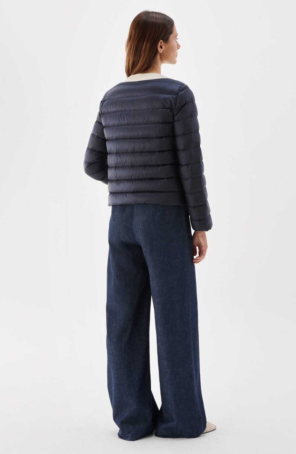 Indiana Down Jacket Contrast Marine/Silver Birch