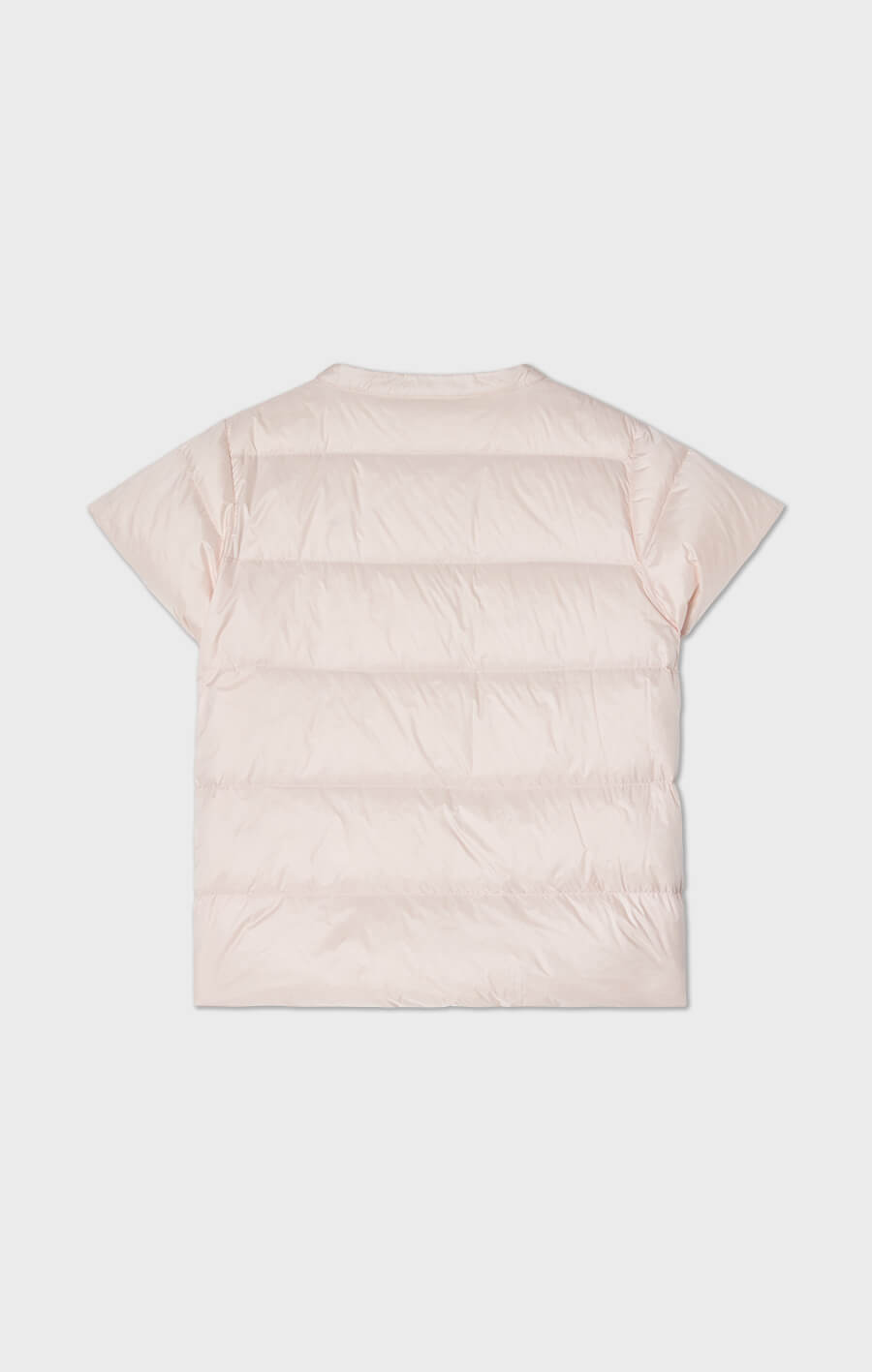 Indie Short Sleeved Down Vest Light Rose