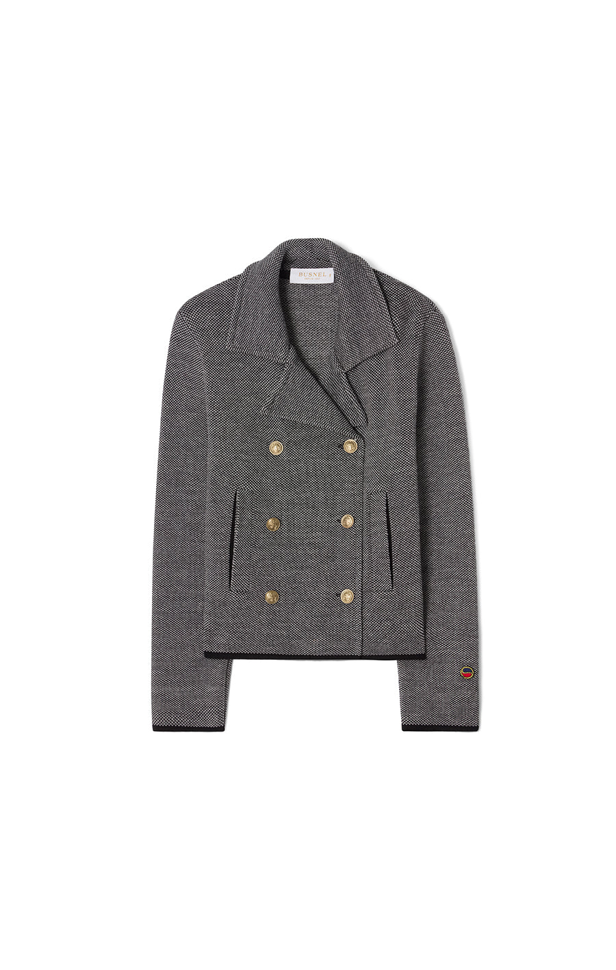 Indra Jacquard Jacket Black/Ecru