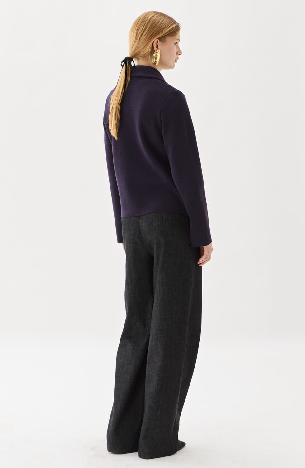 Indra Knitted Wool Jacket Prune