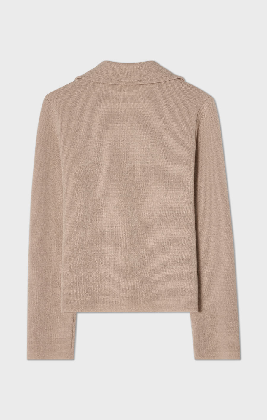 Indra stickad jacka i ull beige