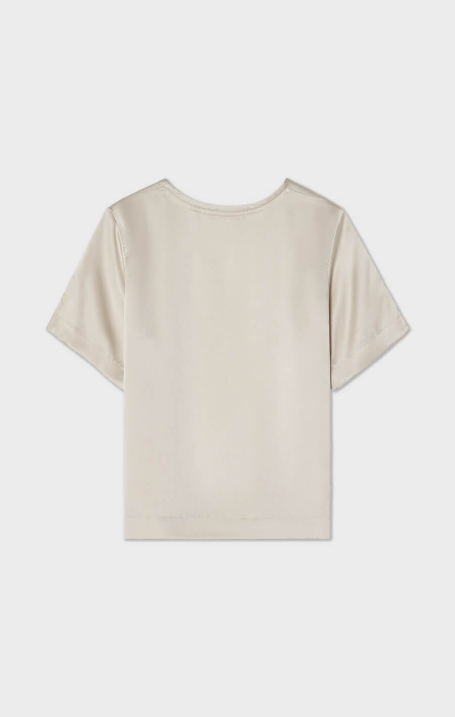 Ivory Silk T-shirt Silver Birch