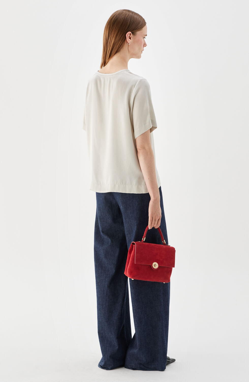 Ivory Silk T-shirt Silver Birch