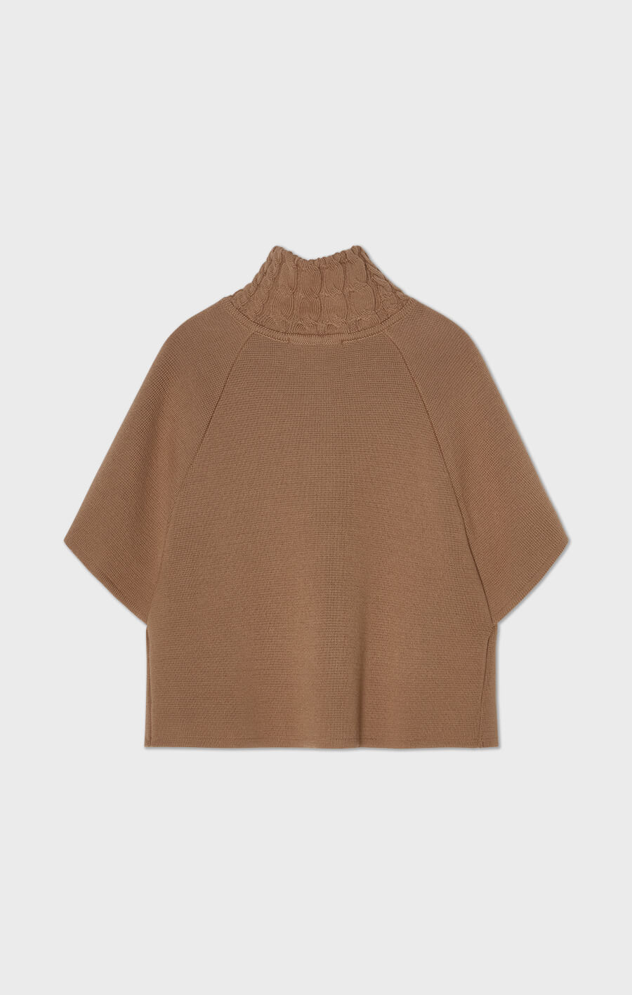 Lisalou Cableknit Collar Cape Salty Caramel