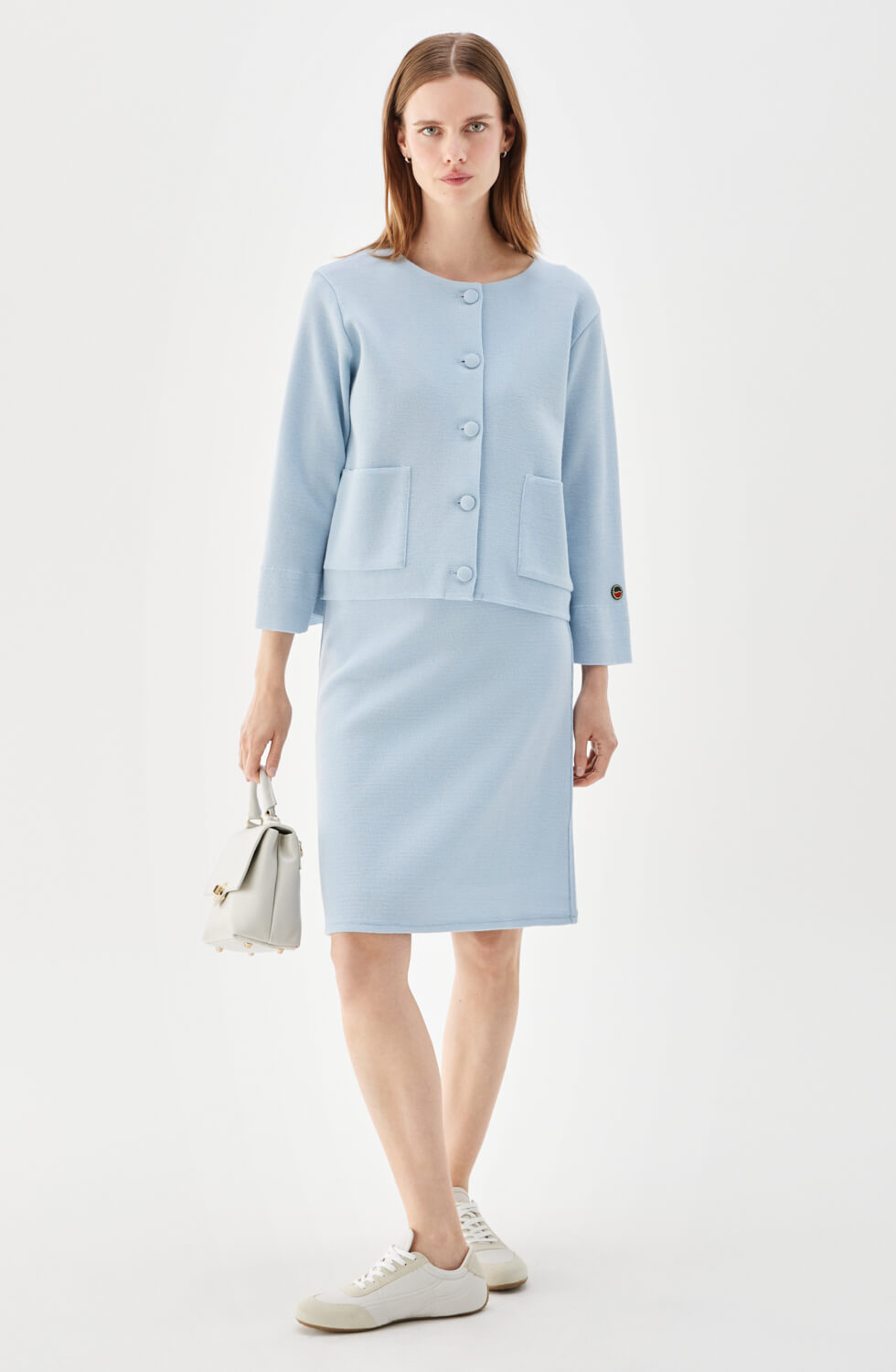 Lisa Short Wool Jacket Ice Blue