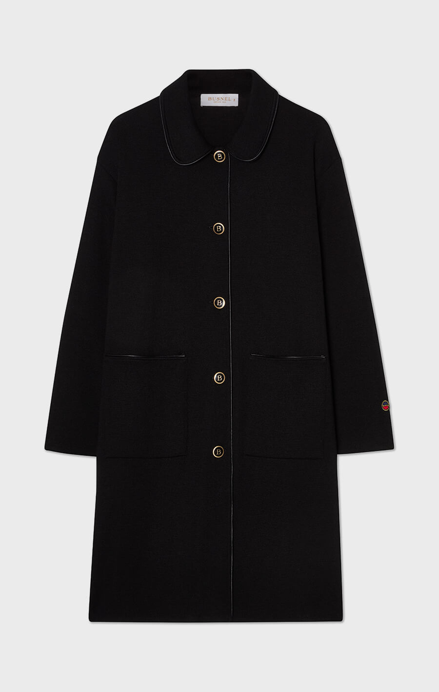 Mikaela Piped Coat Black