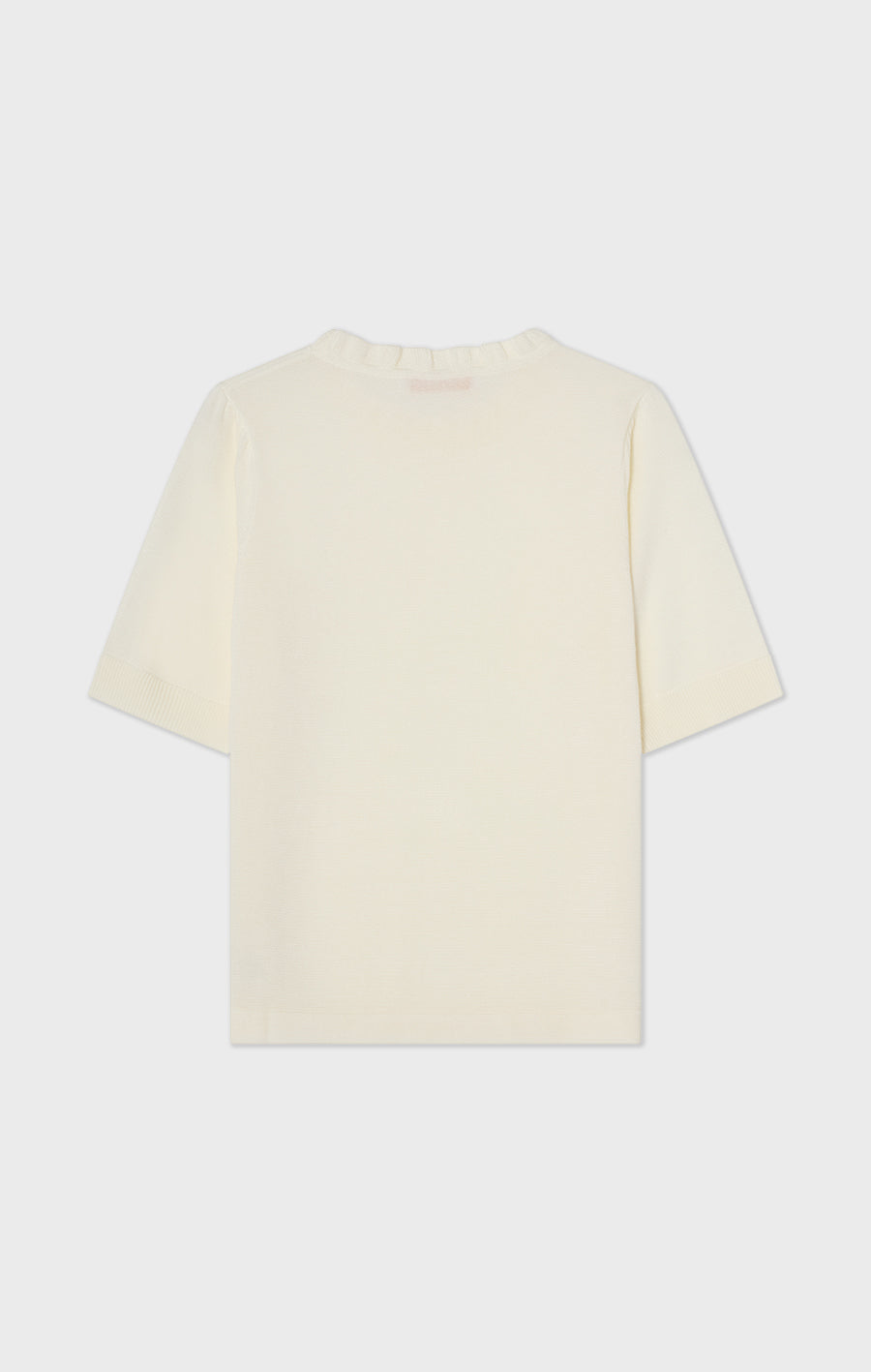 Minna Short Sleeve Wool Top Ecru