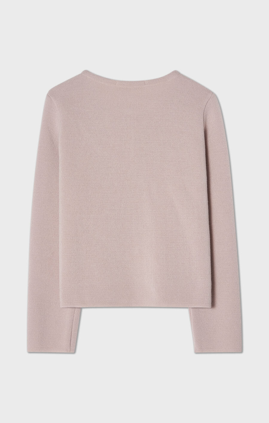 Macey stickad jacka i ull ljusrosa