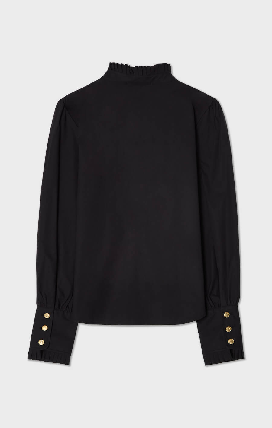 Maira Plissé Blouse Black