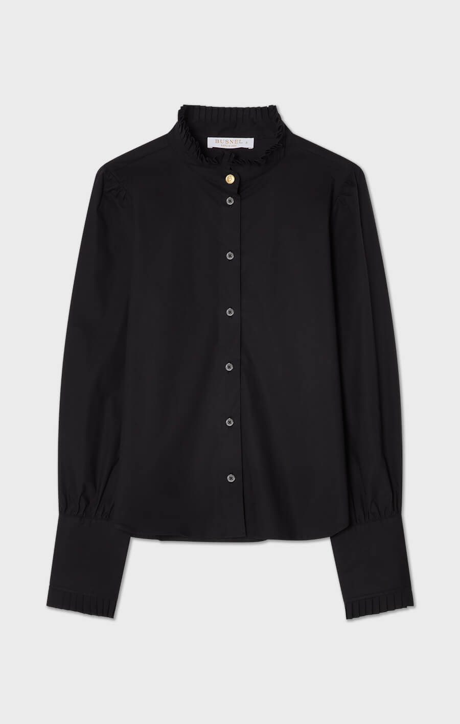Maira Plissé Blouse Black
