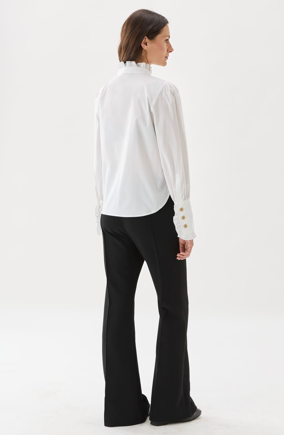 Maira blus i poplin vit