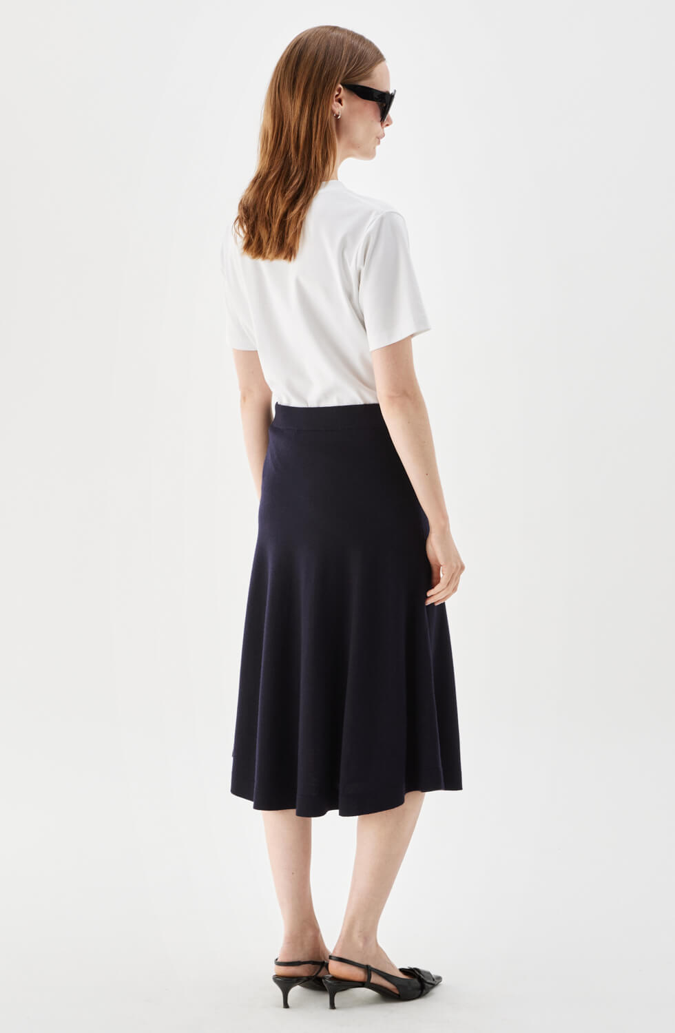 Maja Knitted Wool Skirt Black