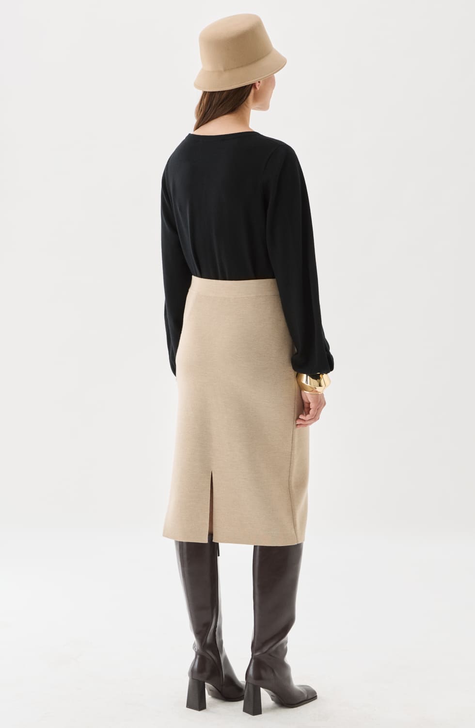 Majken Skirt Black Oat