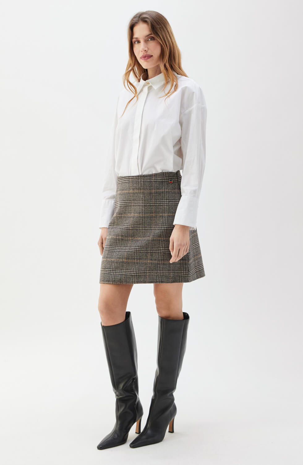 Marit Checked Skirt Antracite Check