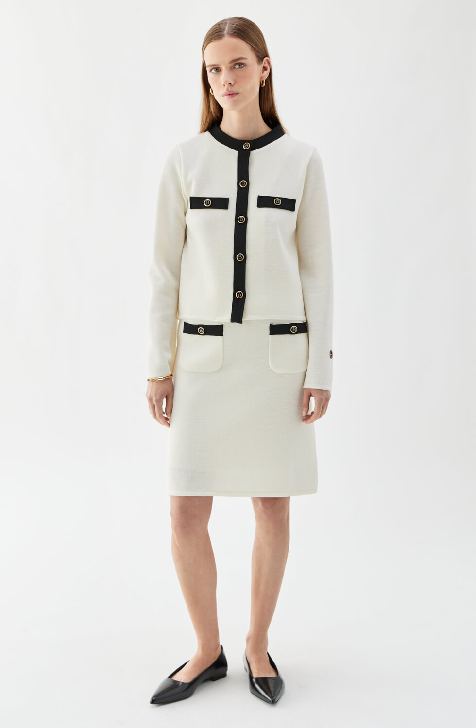 Minelle Skirt Ecru/Black