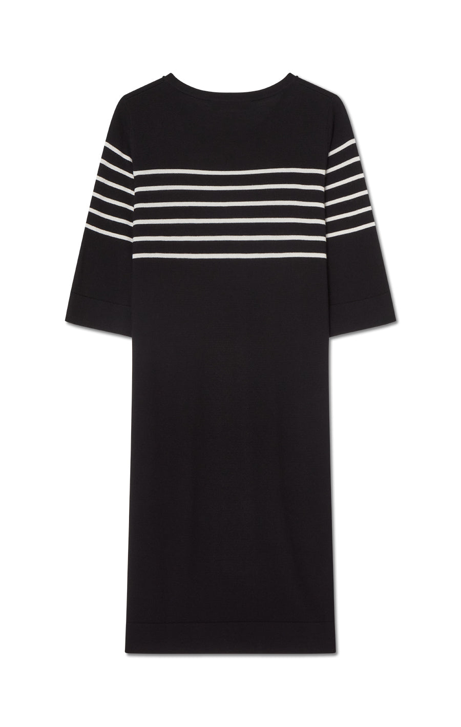 Nour Striped Dress Black/Ecru