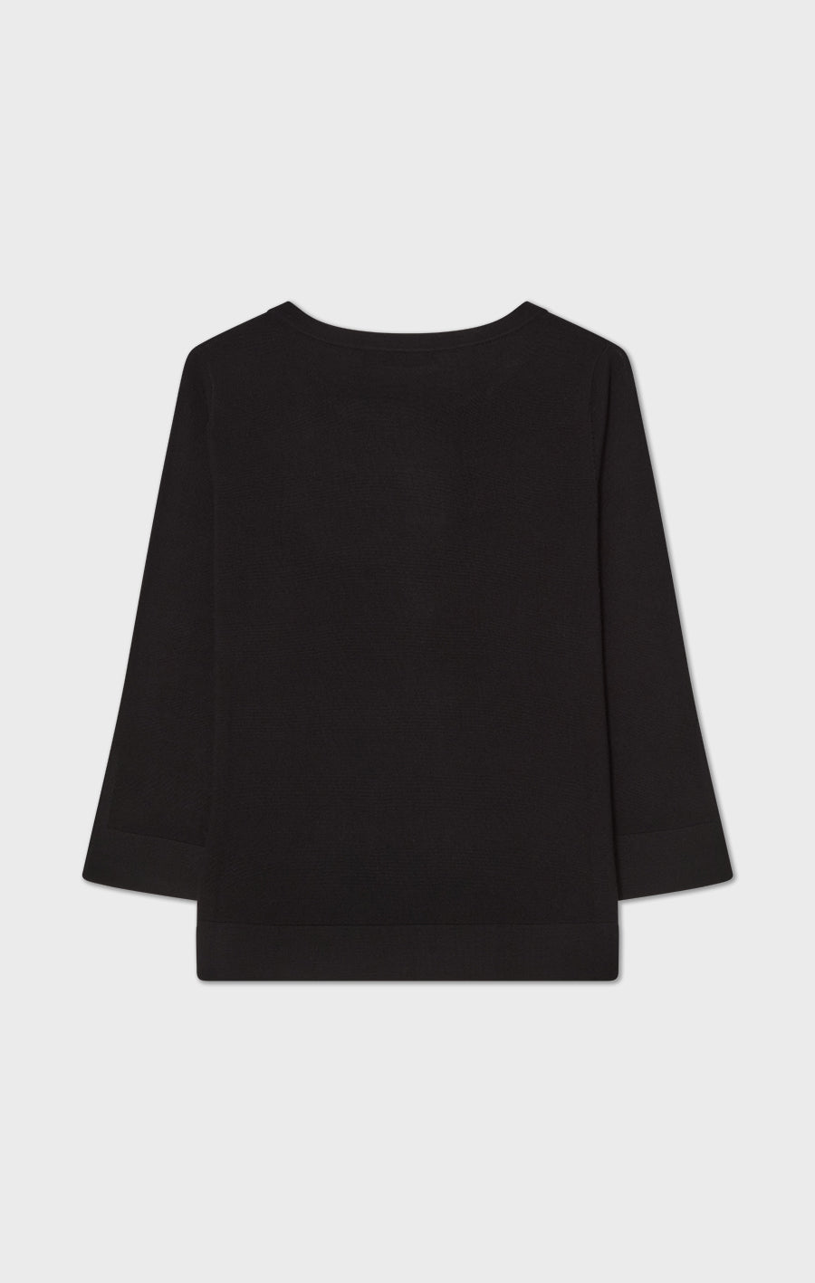 Ocean Boatneck Wool Top Black