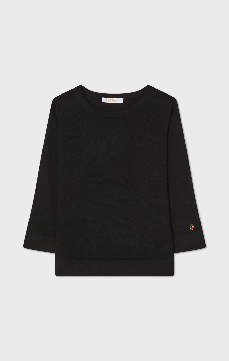 Ocean Boatneck Wool Top Black