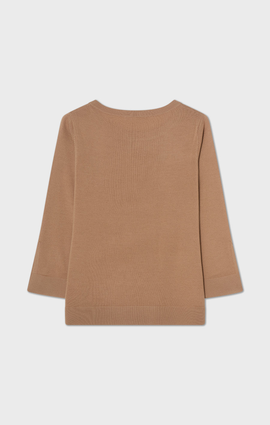Ocean Boatneck Wool Top Salty caramel