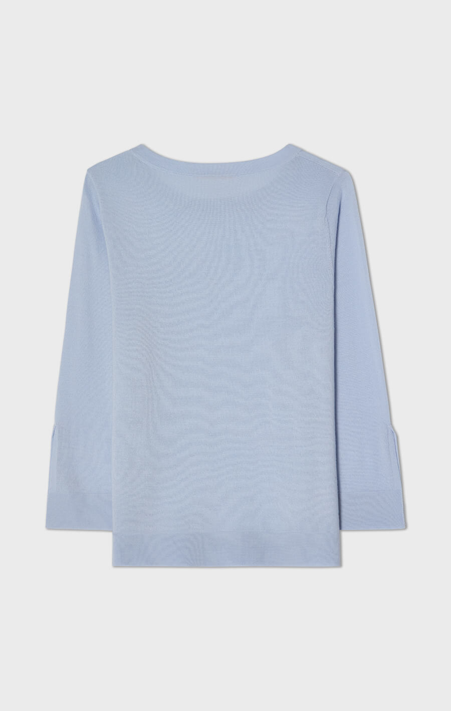 Ocean Boatneck Wool Top Ice Blue