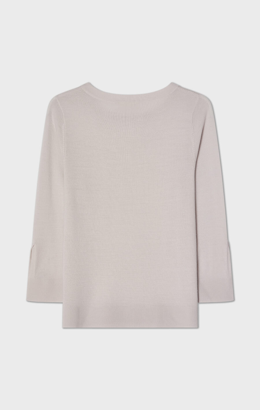 Ocean Boatneck Wool Top Silver Birch
