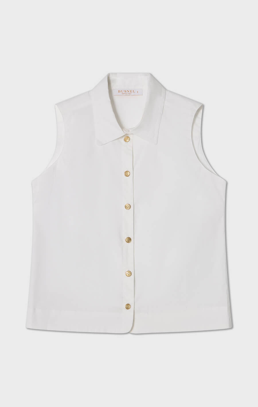 Odelia Sleeveless Poplin Shirt White