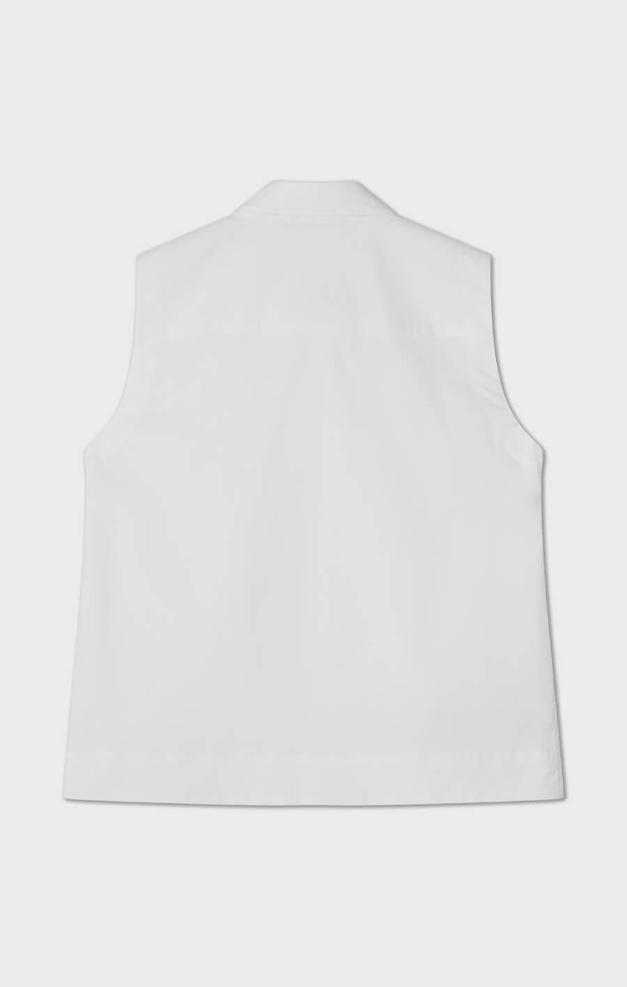 Odelia Sleeveless Poplin Shirt White
