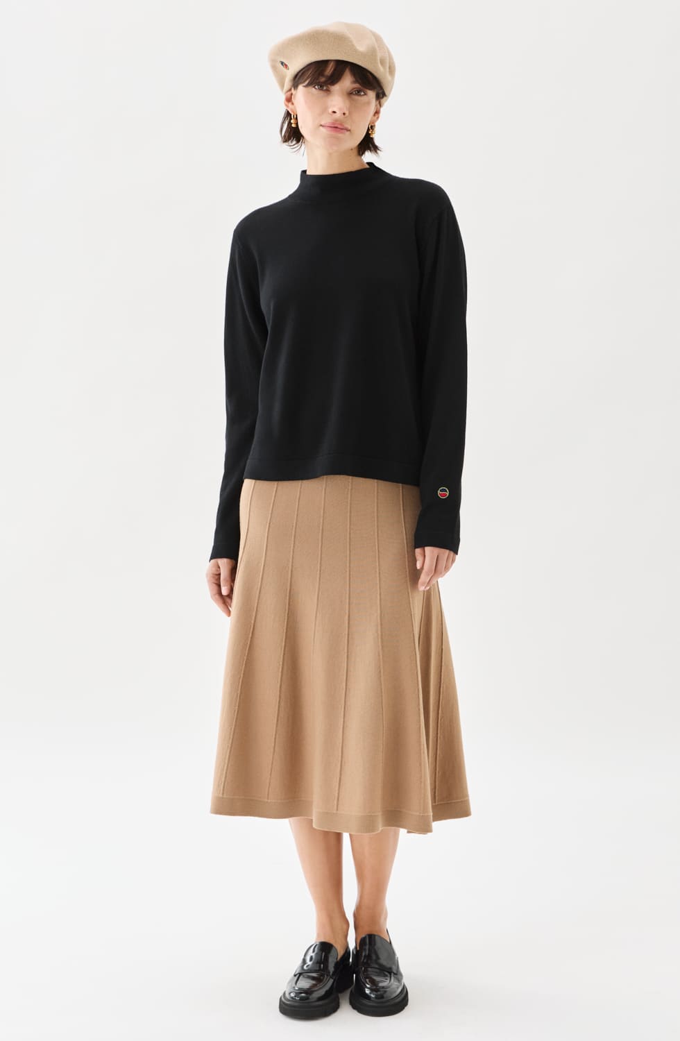 Odette Turtleneck Top Black